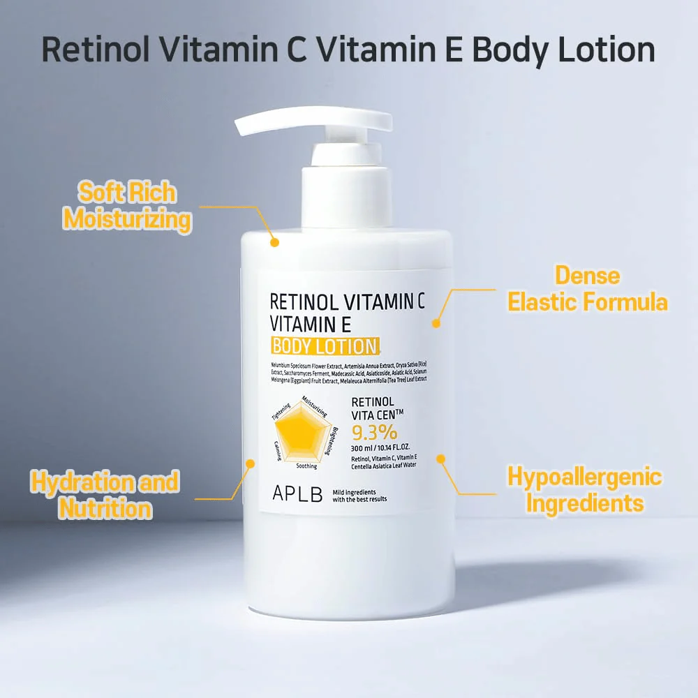 Retinol Vitamin C Vitamin E Body Lotion 300ml - Image 5