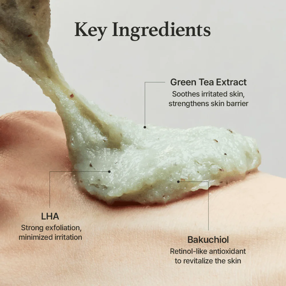 Green Tea + LHA Deep Pore Rice Cake Cleanser 150g - Image 3