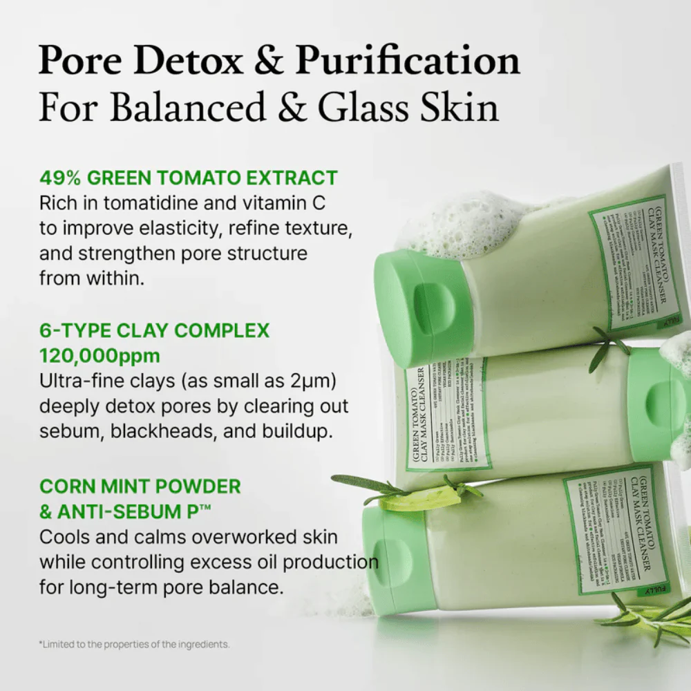 Green Tomato Clay Mask Cleanser 120ml - Image 3