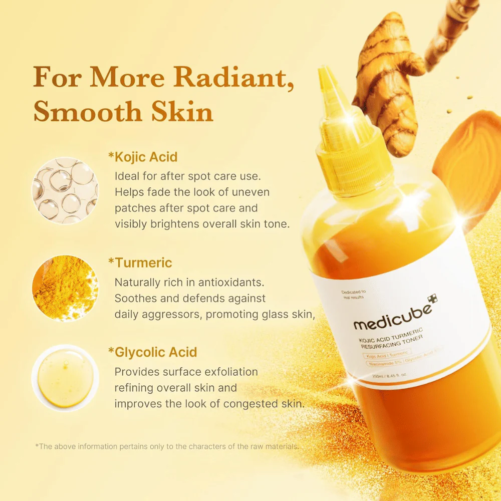 Kojic Acid Turmeric Resurfacing Toner 250ml - Image 3